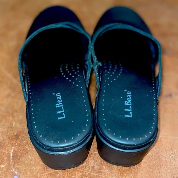 L.L.Bean Women’s Slip On Clogs Black US 7 EU 38 Like New! 2” Heel - Picture 14 of 15